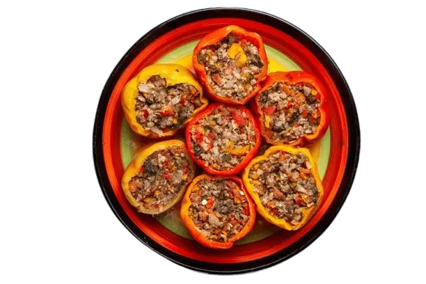 cooked bell peppers with ground meat What diet is best for heart health- 30 days meal plan